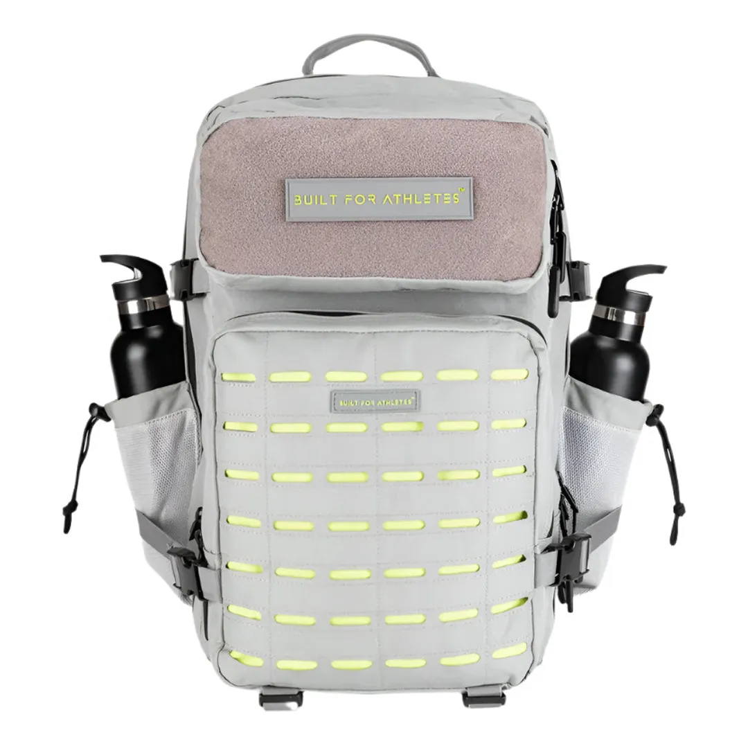Built for Athletes - Gym Backpack - 45L (Large) - Grey & Lime
