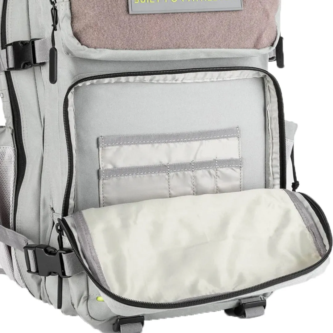 Built for Athletes - Gym Backpack - 45L (Large) - Grey & Lime