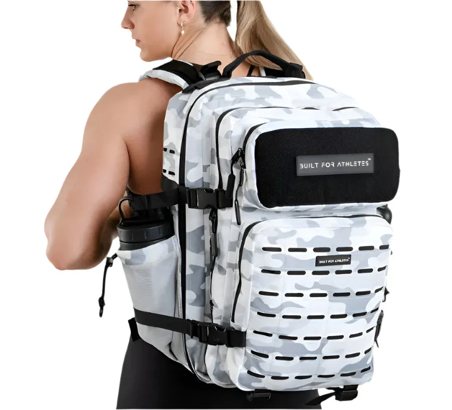 Built for Athletes - Gym Backpack - 45L (Large) - White Camo