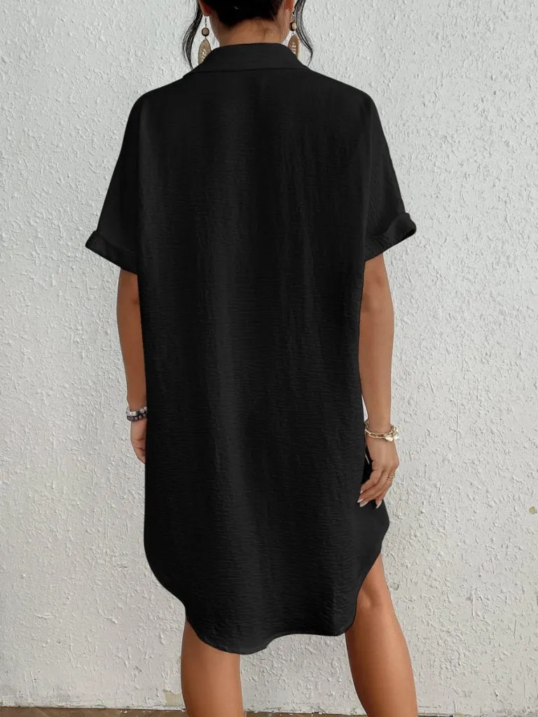 Button Down White Shirt Beach Cover Up