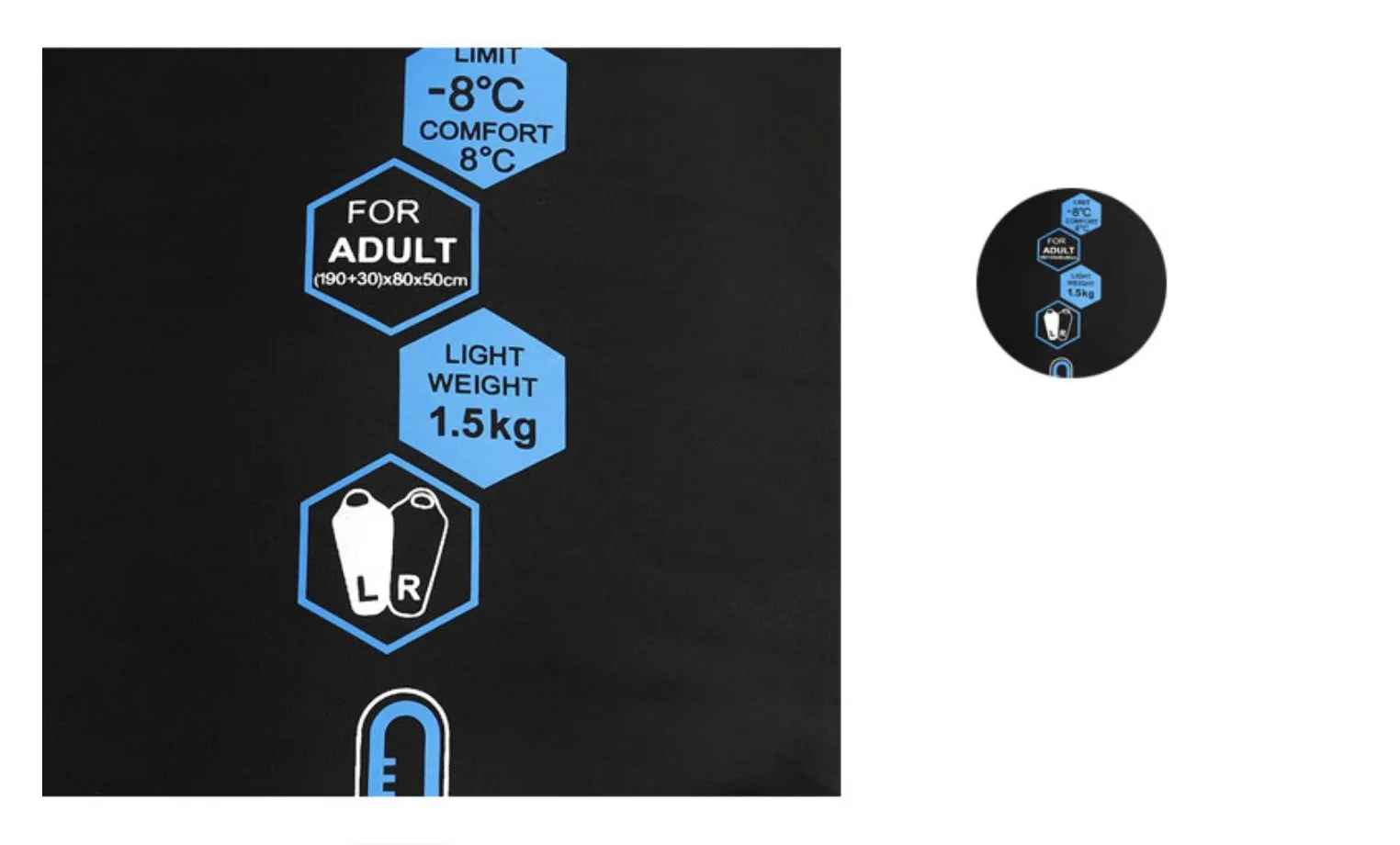 Camping Mummy Sleeping Bag Single  -8°C *Coffee *