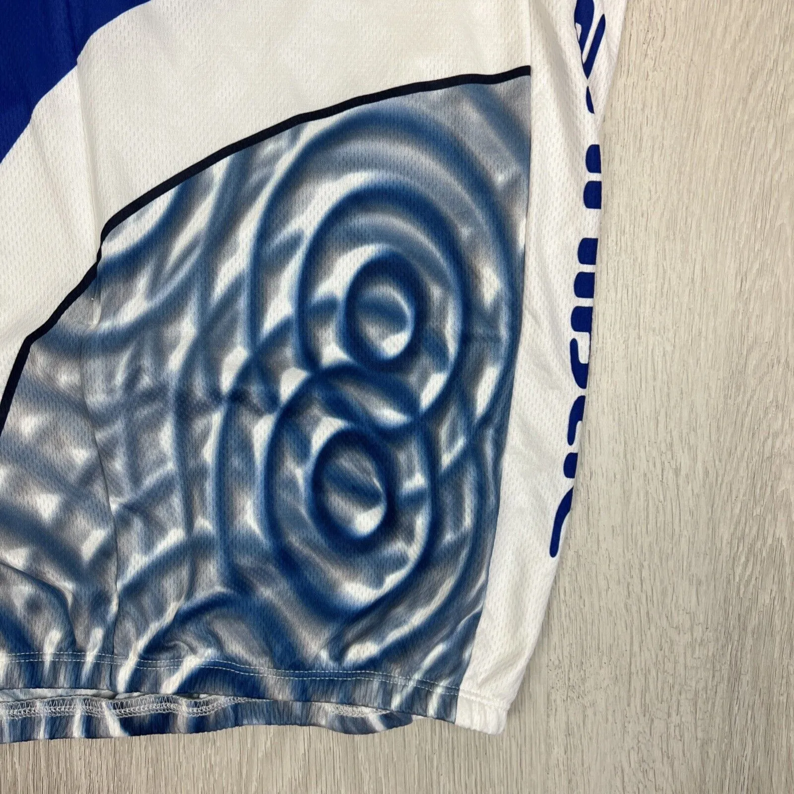 Cannibal Cycling  Zip Blue & White Cycle Jersey Cycling Size 2XL