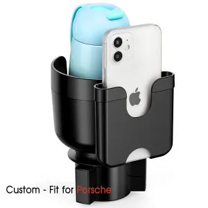 Car Cup Holder 2-in-1, Custom-Fit For Car, Car Cup Holder Expander Adapter with Adjustable Base, Car Cup Holder Expander Organizer with Phone Holder WARL233