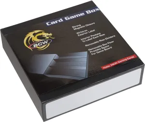 Card Game Box - 3 Row - Black with White
