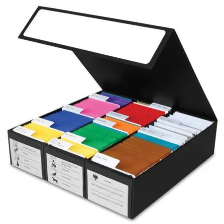 Card Game Box - 3 Row - Black with White