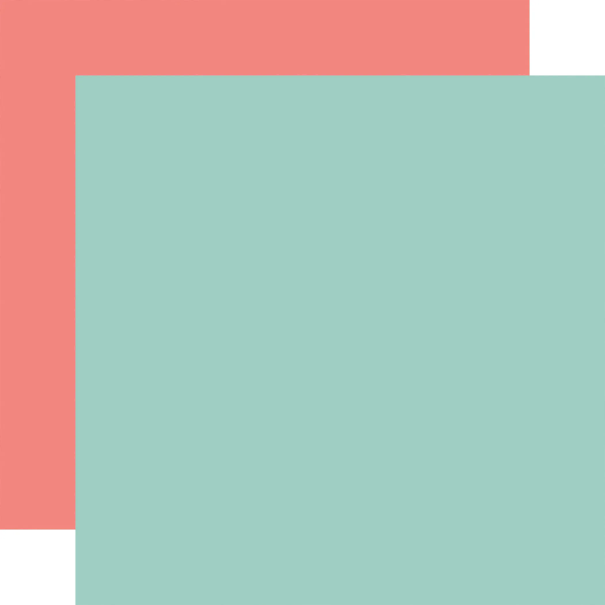 Carta Bella - Sunflower Summer - 12x12 Single Sheet - Coordinating Solids - Mint / Pink