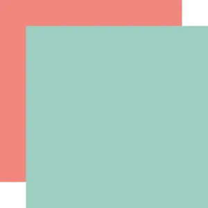 Carta Bella - Sunflower Summer - 12x12 Single Sheet - Coordinating Solids - Mint / Pink