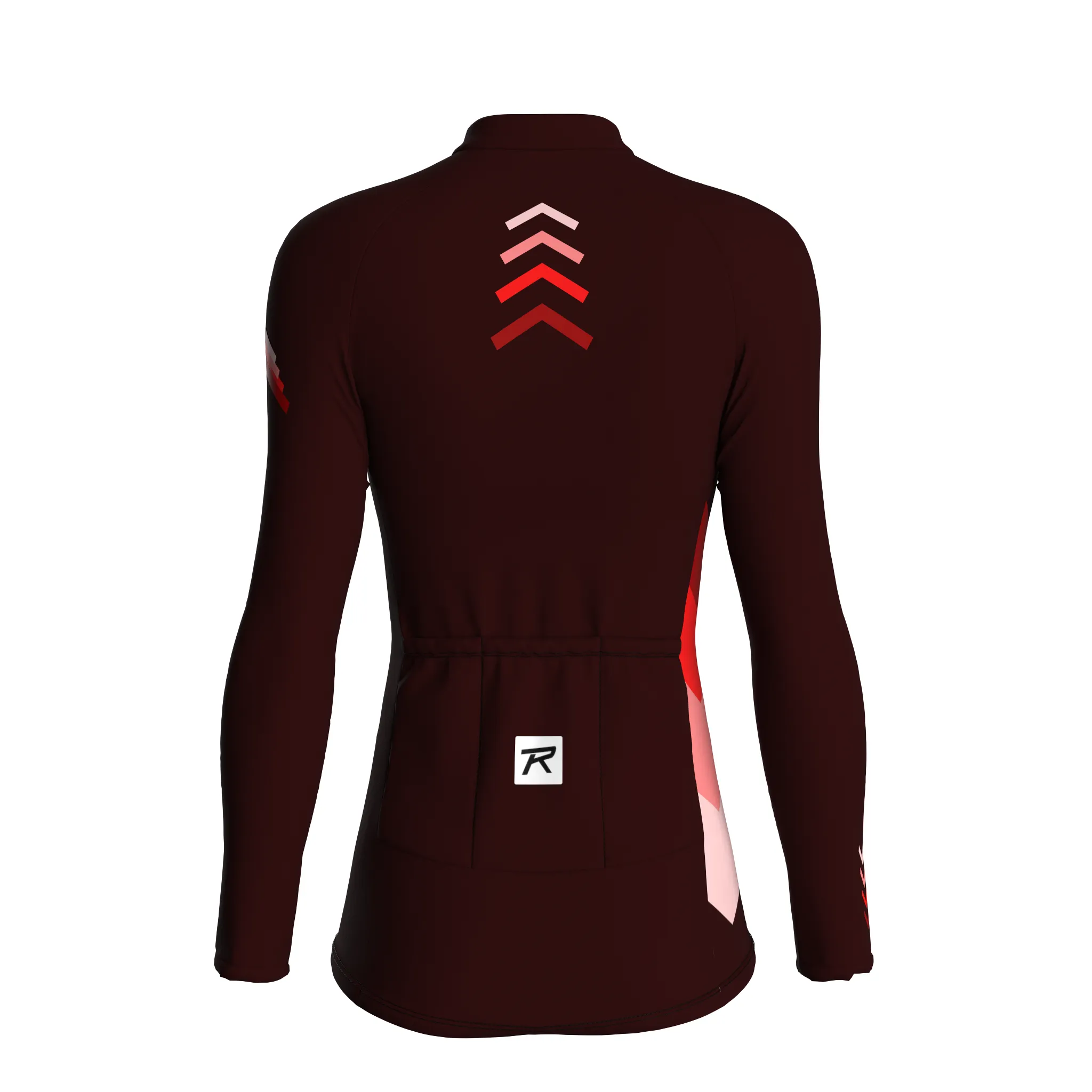 Celestial Grid | Dark Red Female Long Sleeves Jersey