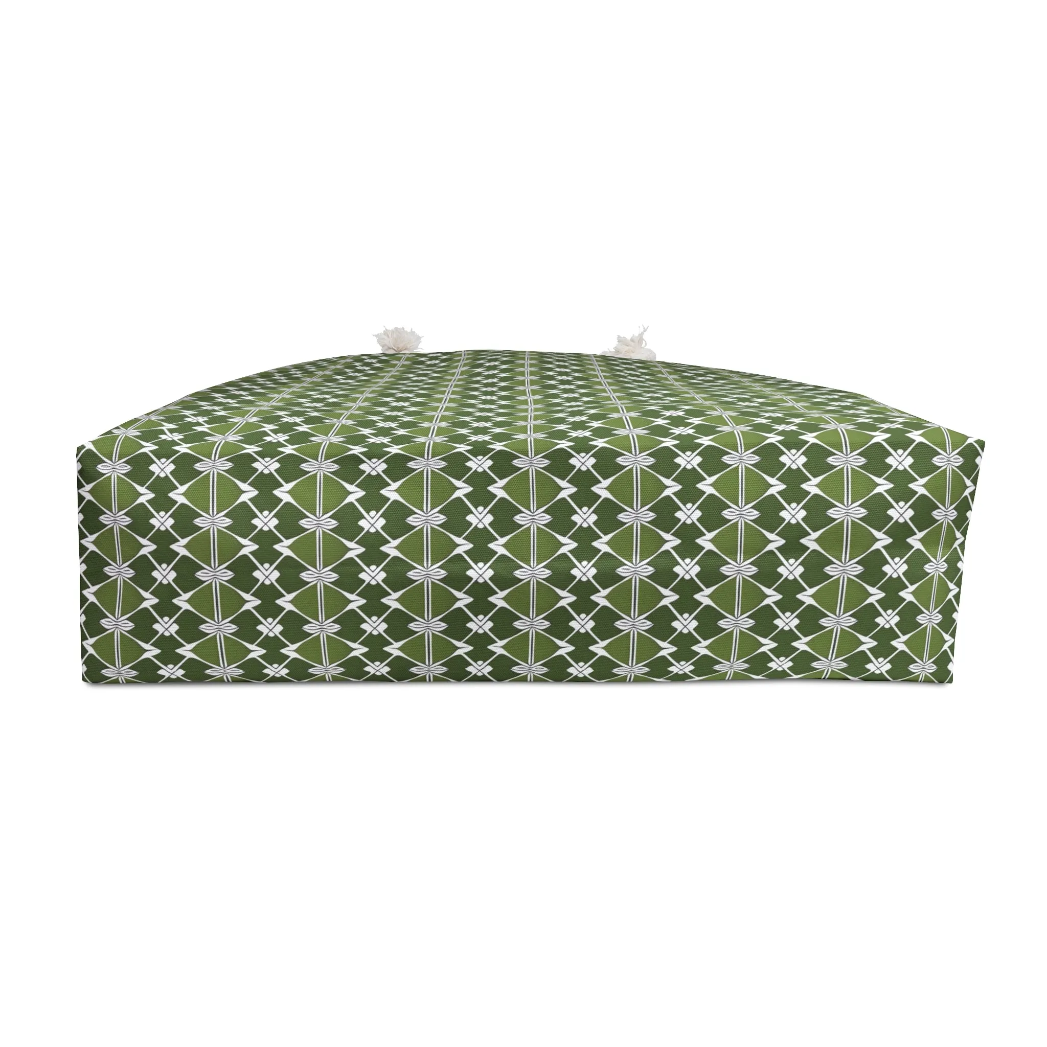 Classic Two color Green Patterned Weekender Travel Tote Bag