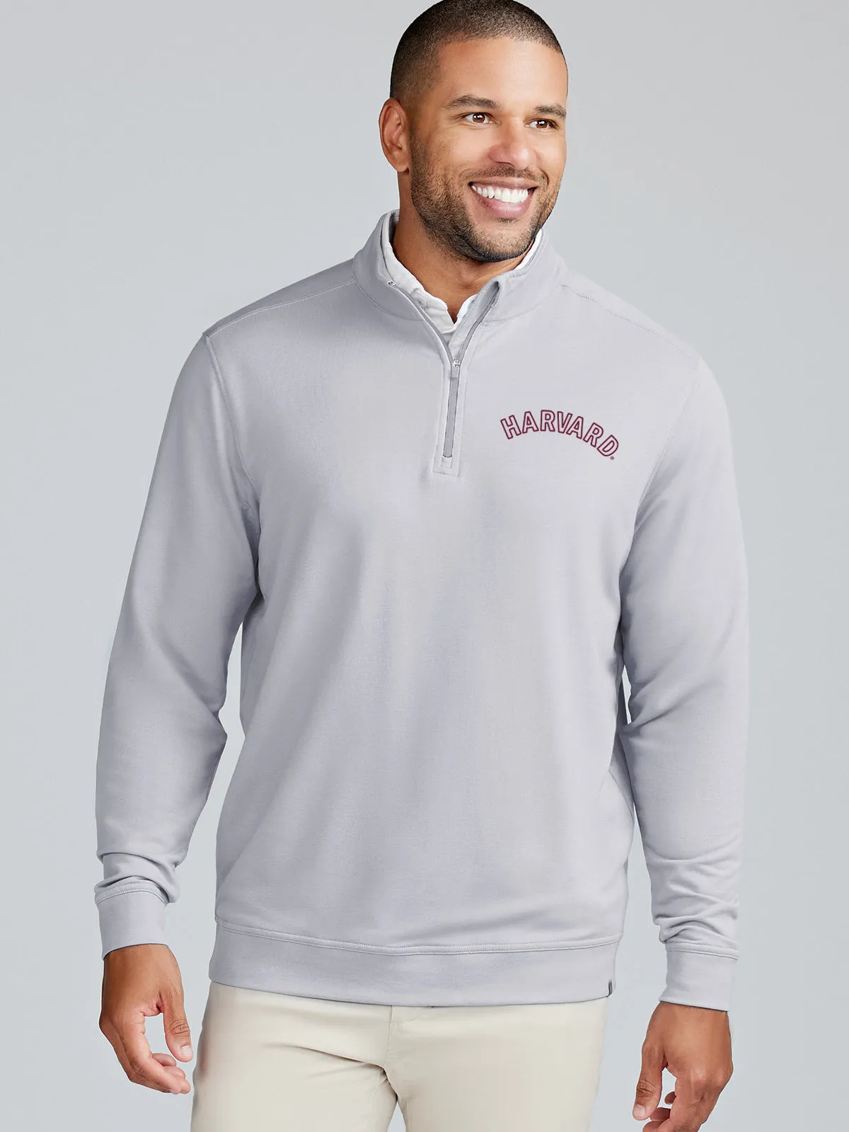Cloud French Terry Quarter Zip - Harvard