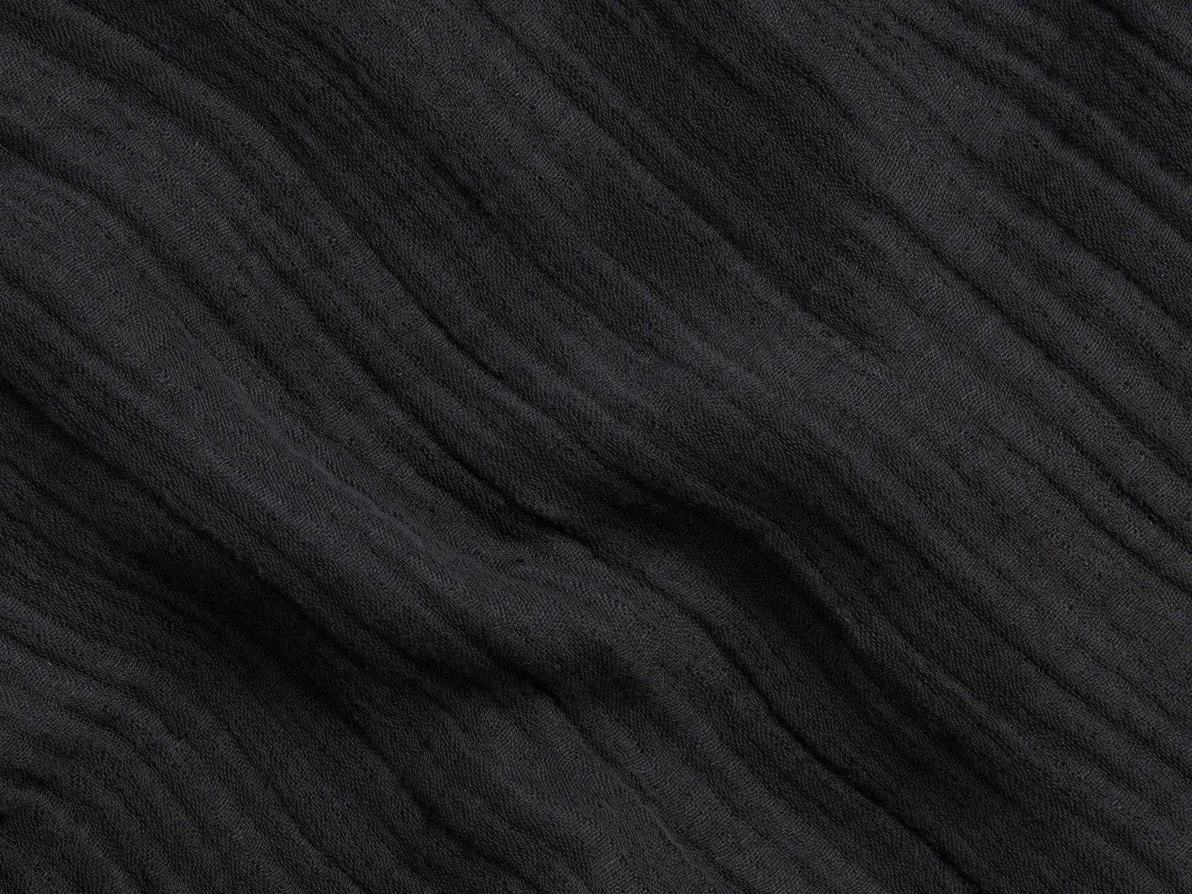 Cloud Linen Gauze Throw (Coal)