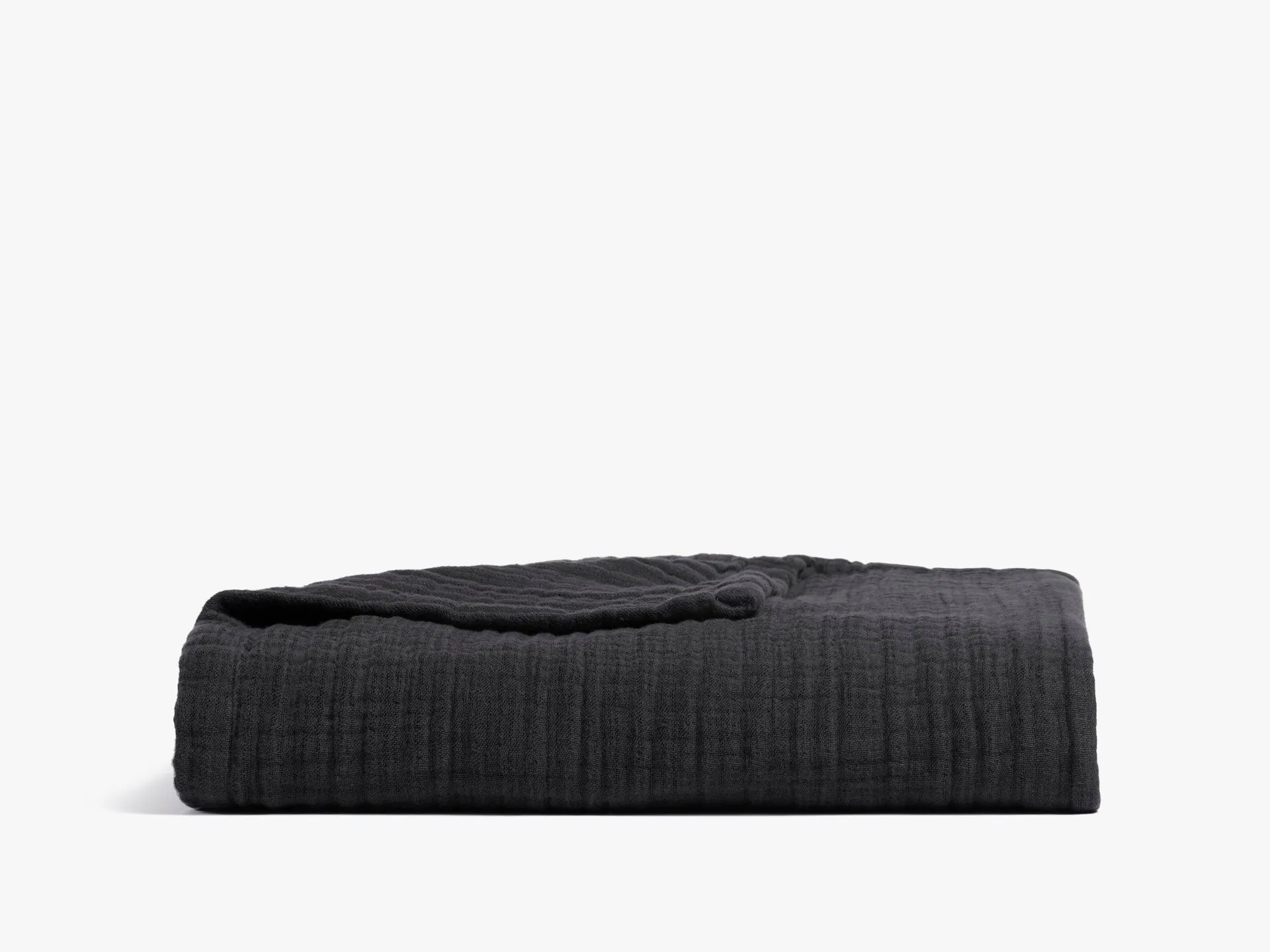Cloud Linen Gauze Throw (Coal)