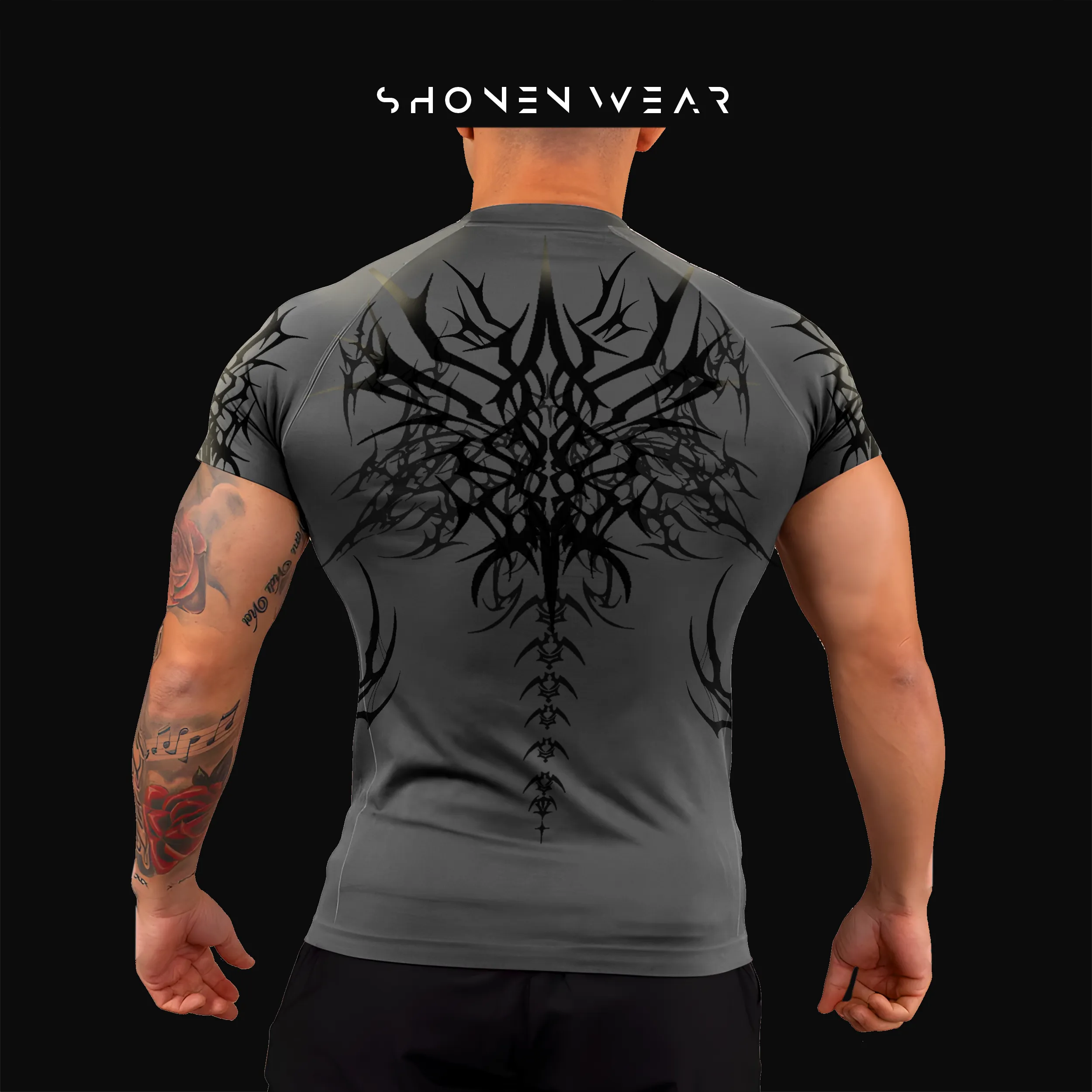 Compression shirt - Aggressive Desing / Grey Moonlight