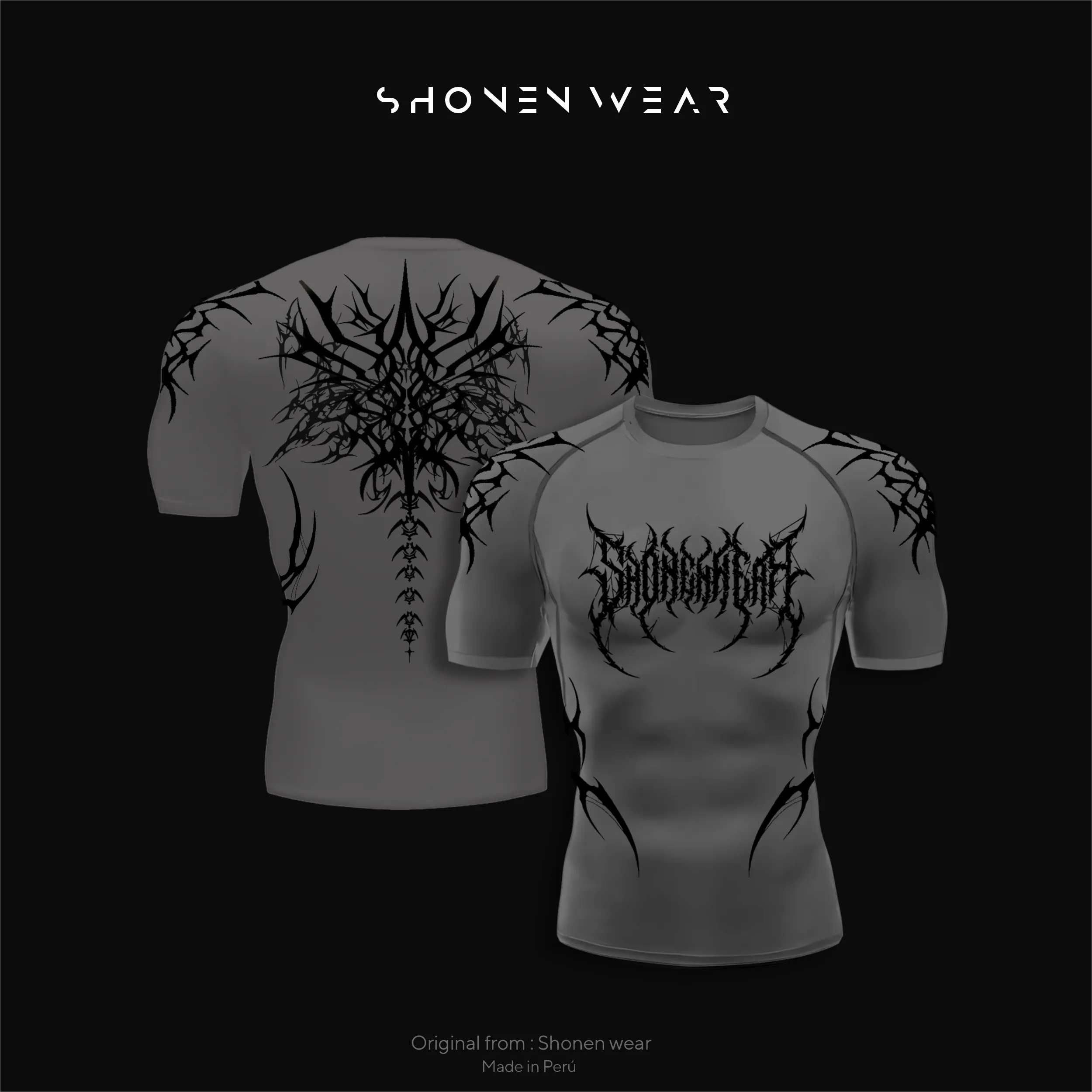 Compression shirt - Aggressive Desing / Grey Moonlight