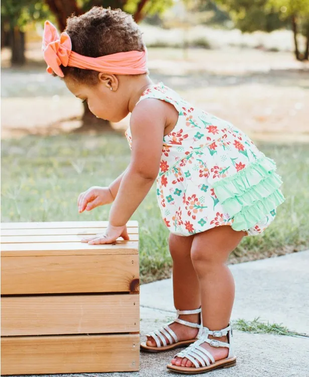 Coral Charm Bubble Romper