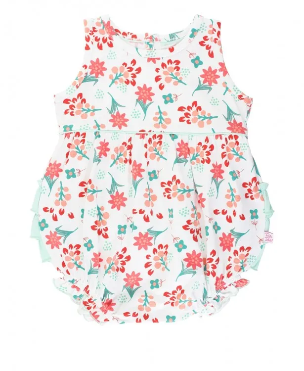 Coral Charm Bubble Romper