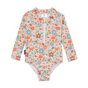 CRYWOLF LONG SLEEVE SWIMSUIT FLOWER MARKET
