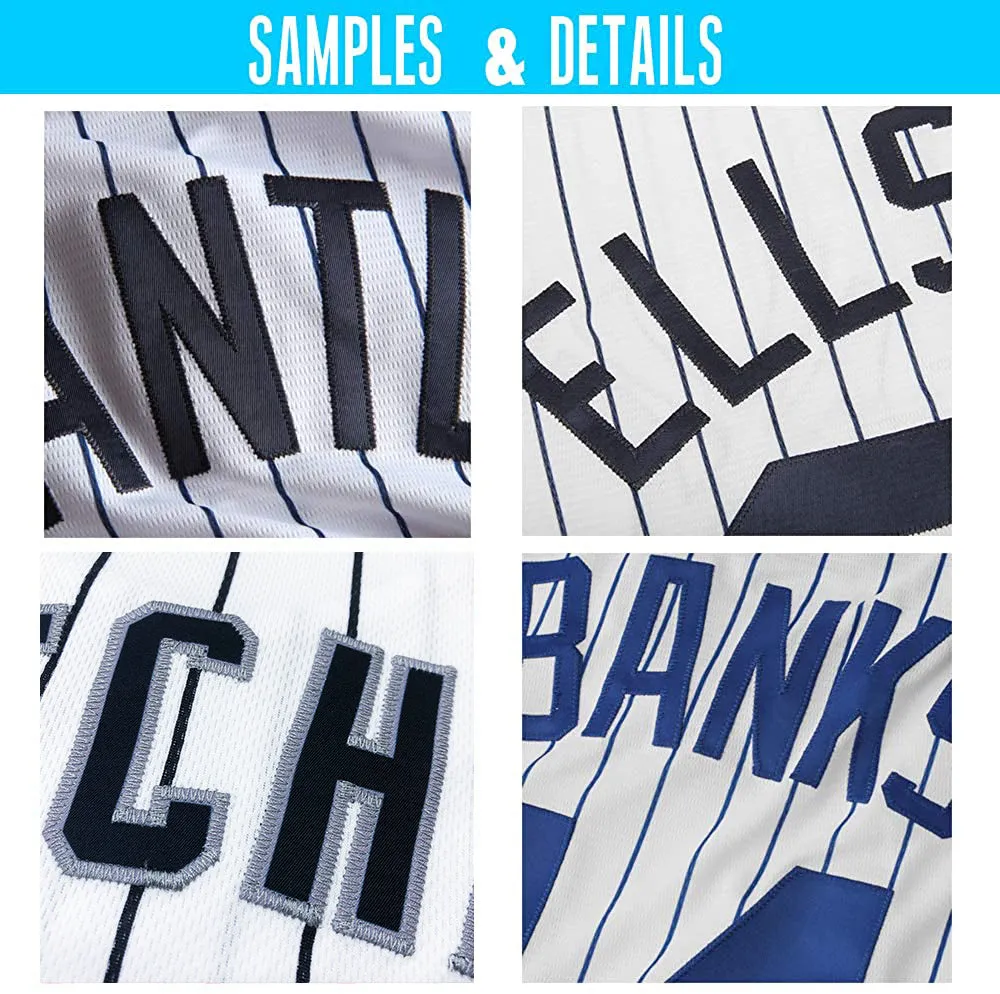 Custom White Kelly Green Pinstripe Kelly Green-Gold Authentic Baseball Jersey