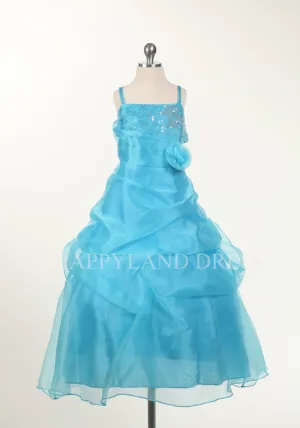 D2440 Organza Spaghetti Strap Dress (3 Diff. Colors)