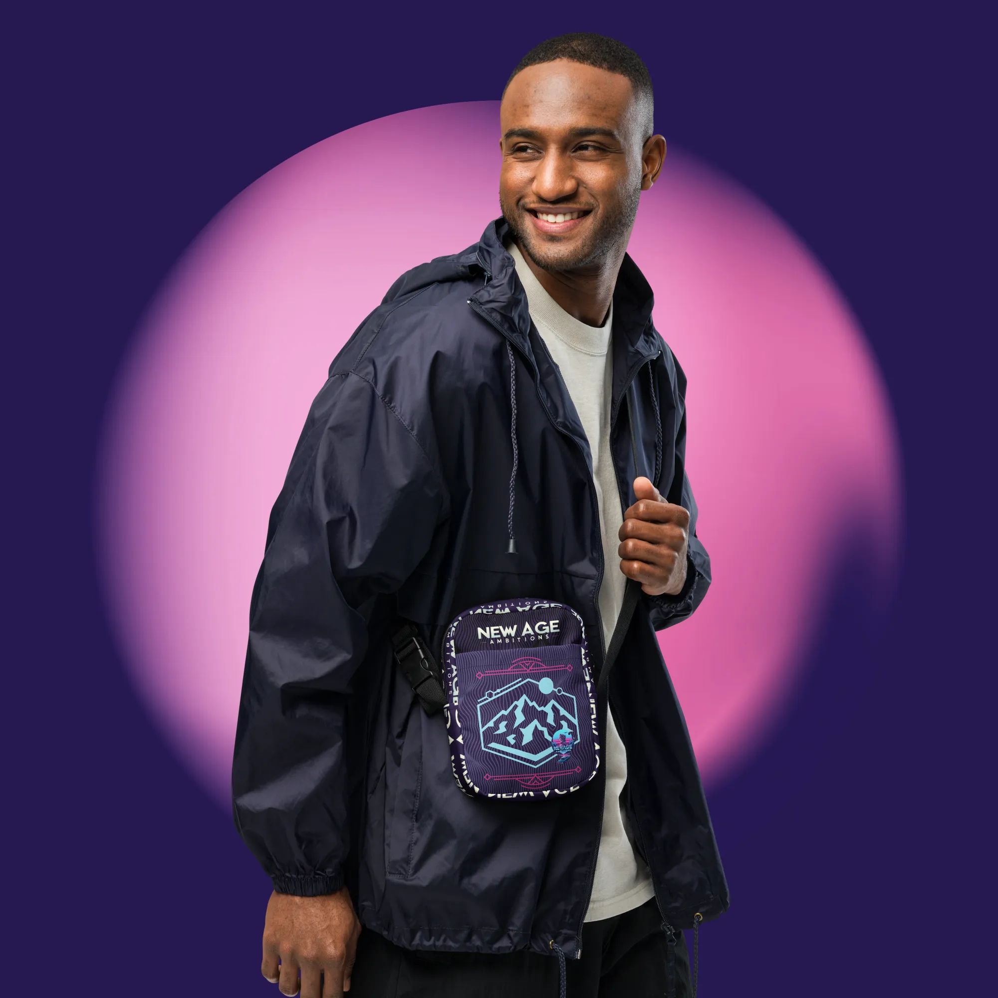 DAEDALUS 9  Vapor-wave 50’s inspired Utility crossbody bag