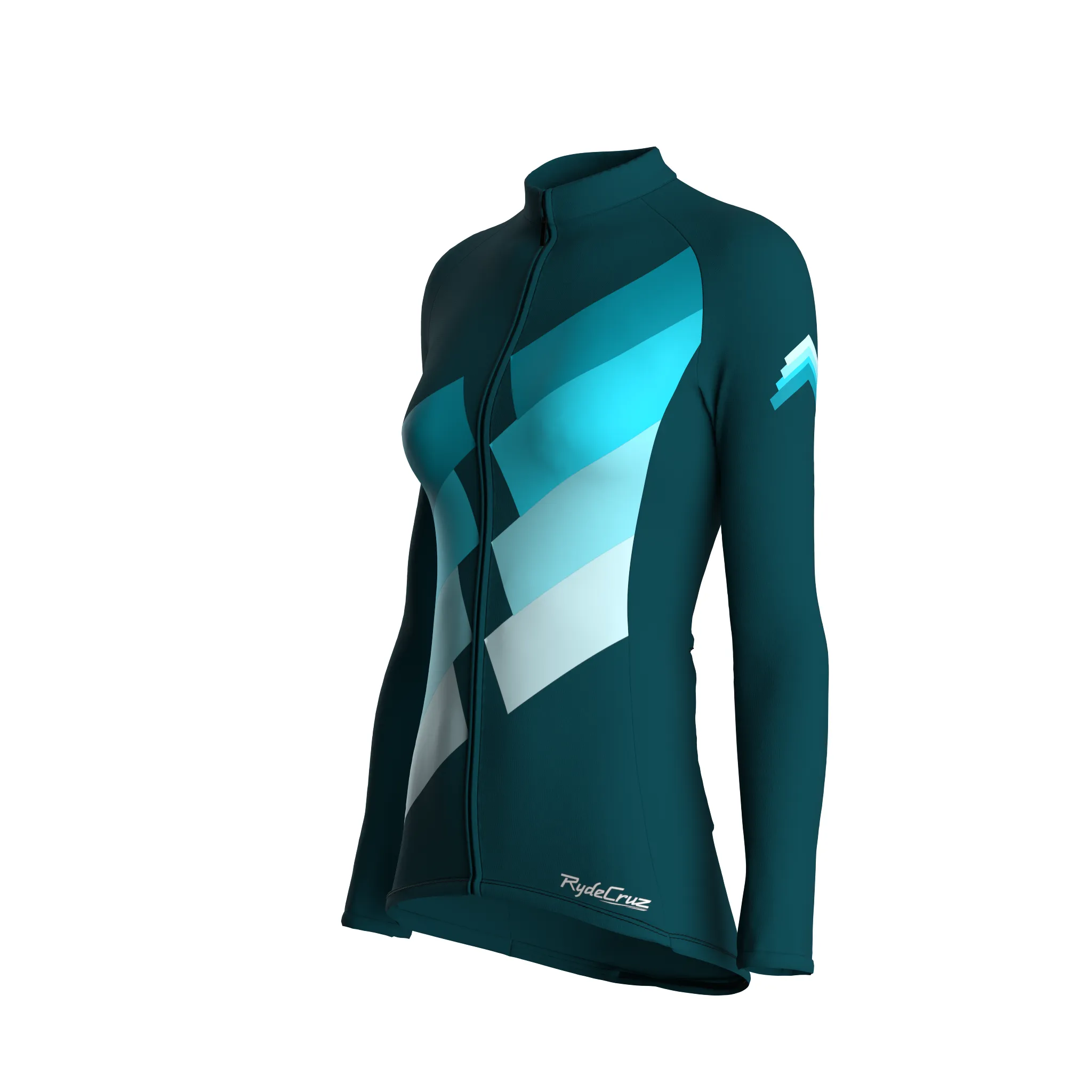 Digital Echo | Midnight Green Female Long Sleeves Jersey
