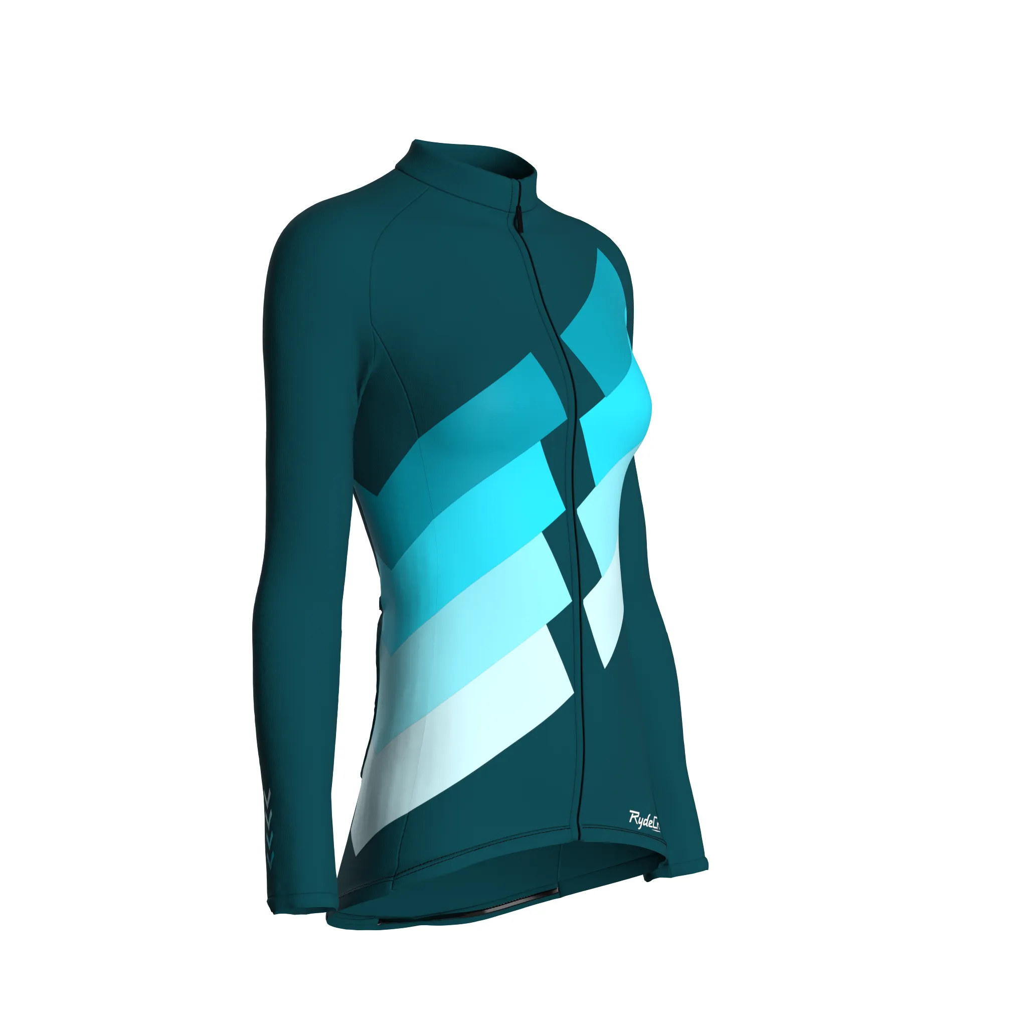 Digital Echo | Midnight Green Female Long Sleeves Jersey