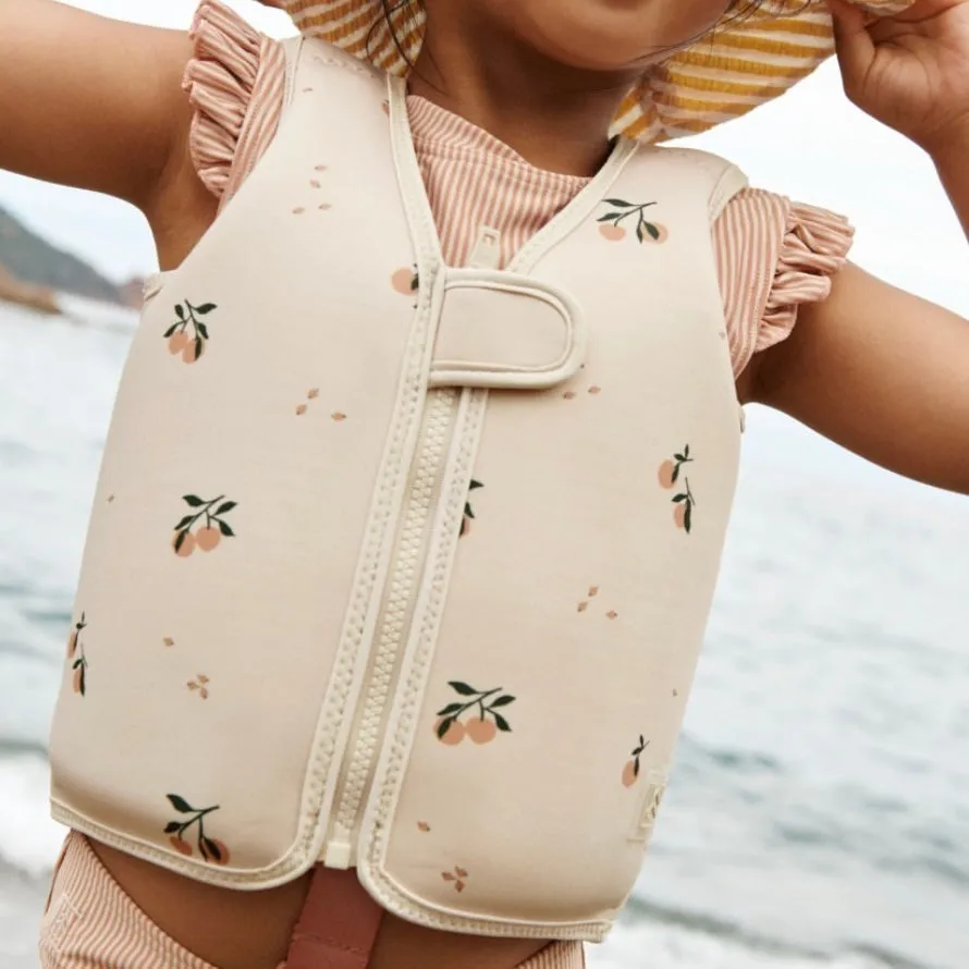 Dove Peach Print Neoprene Swim Vest (Seashell)