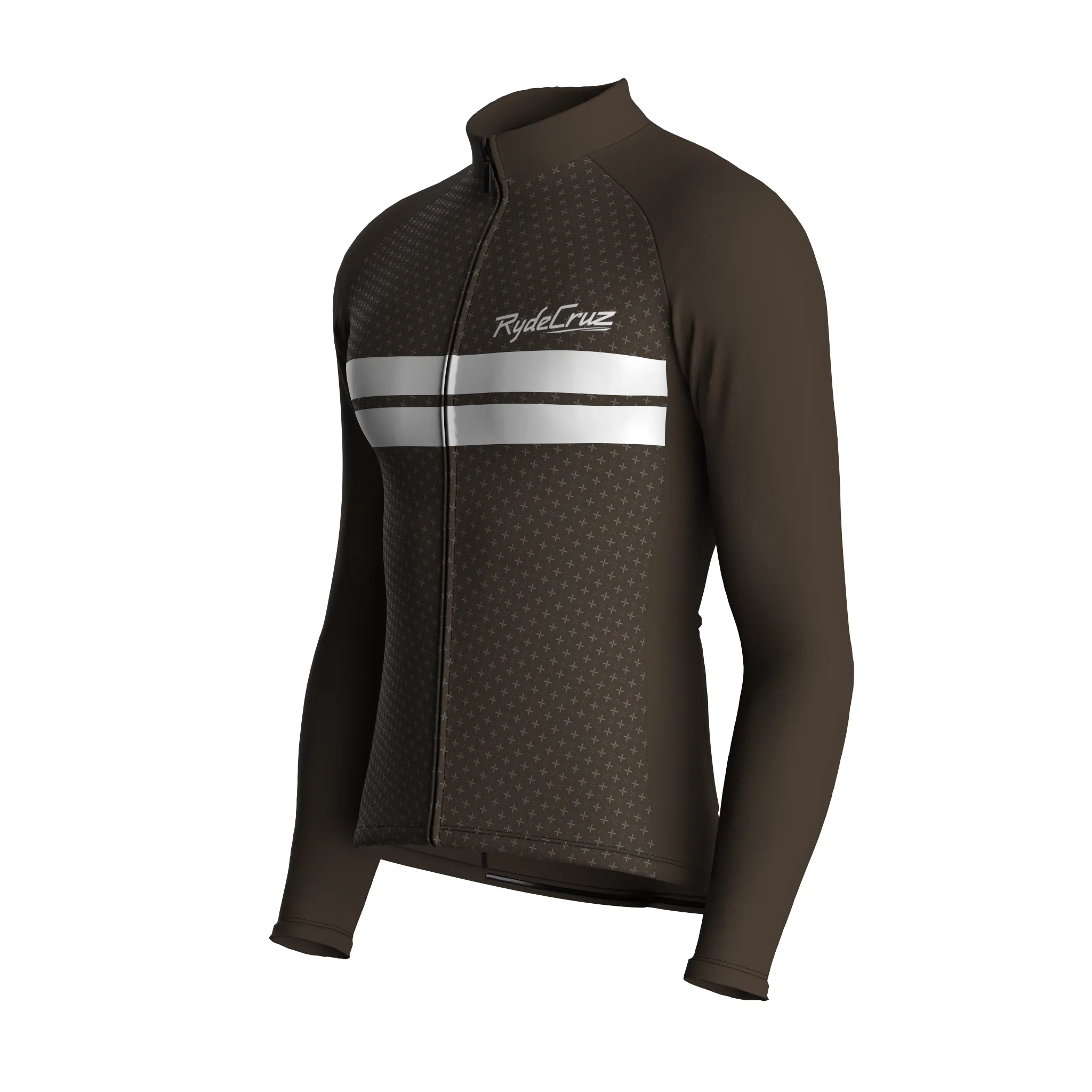 Dual Stripe Dynamics | Taupe Male Long Sleeves Jersey