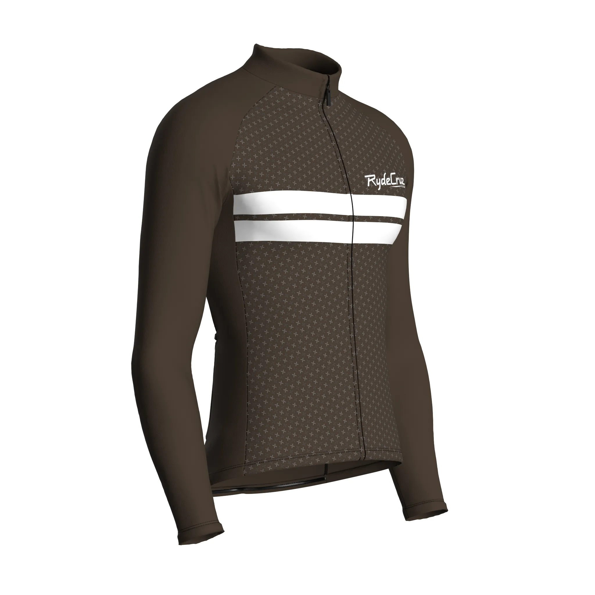 Dual Stripe Dynamics | Taupe Male Long Sleeves Jersey