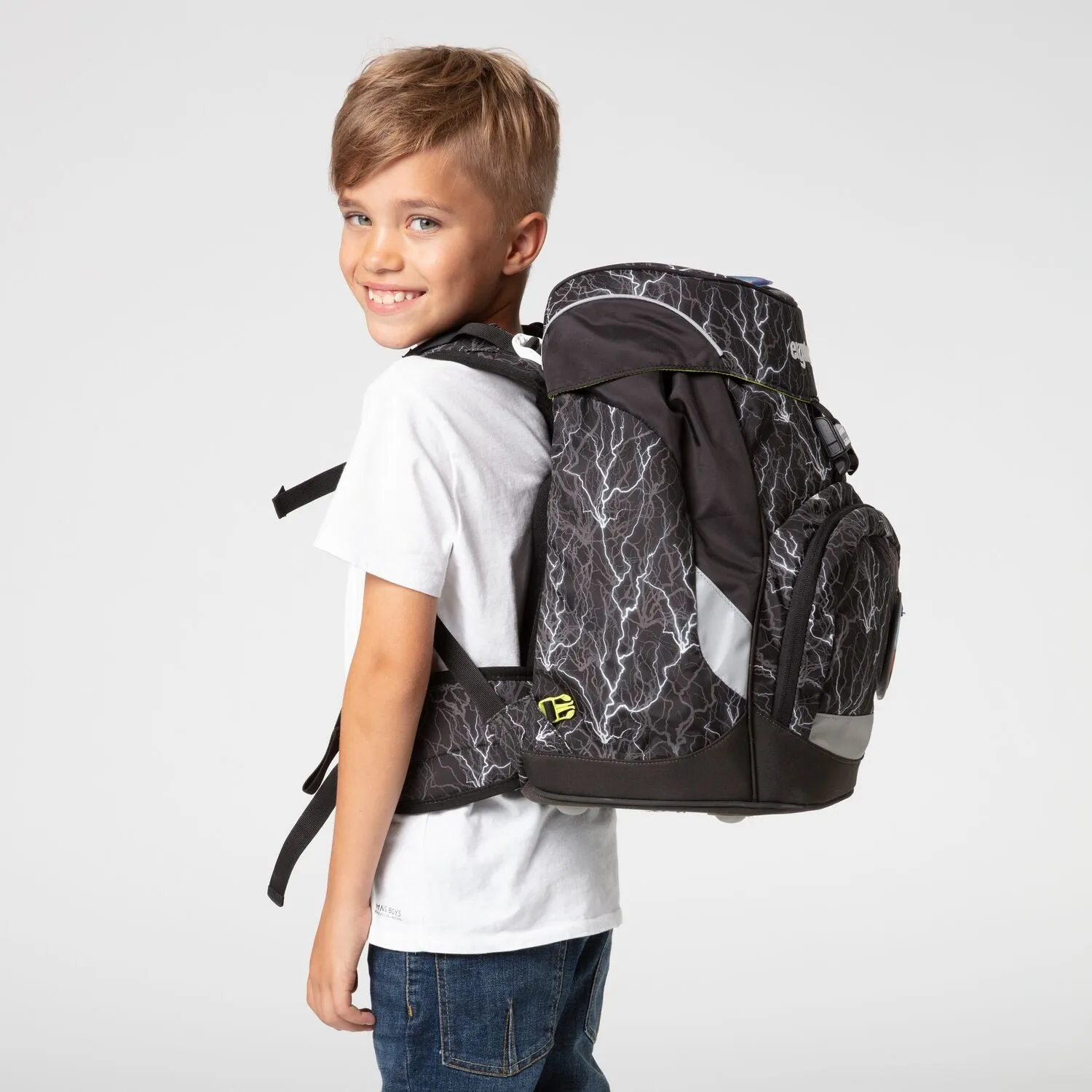 ergobag Prime School Backpack Super ReflekBear Glow