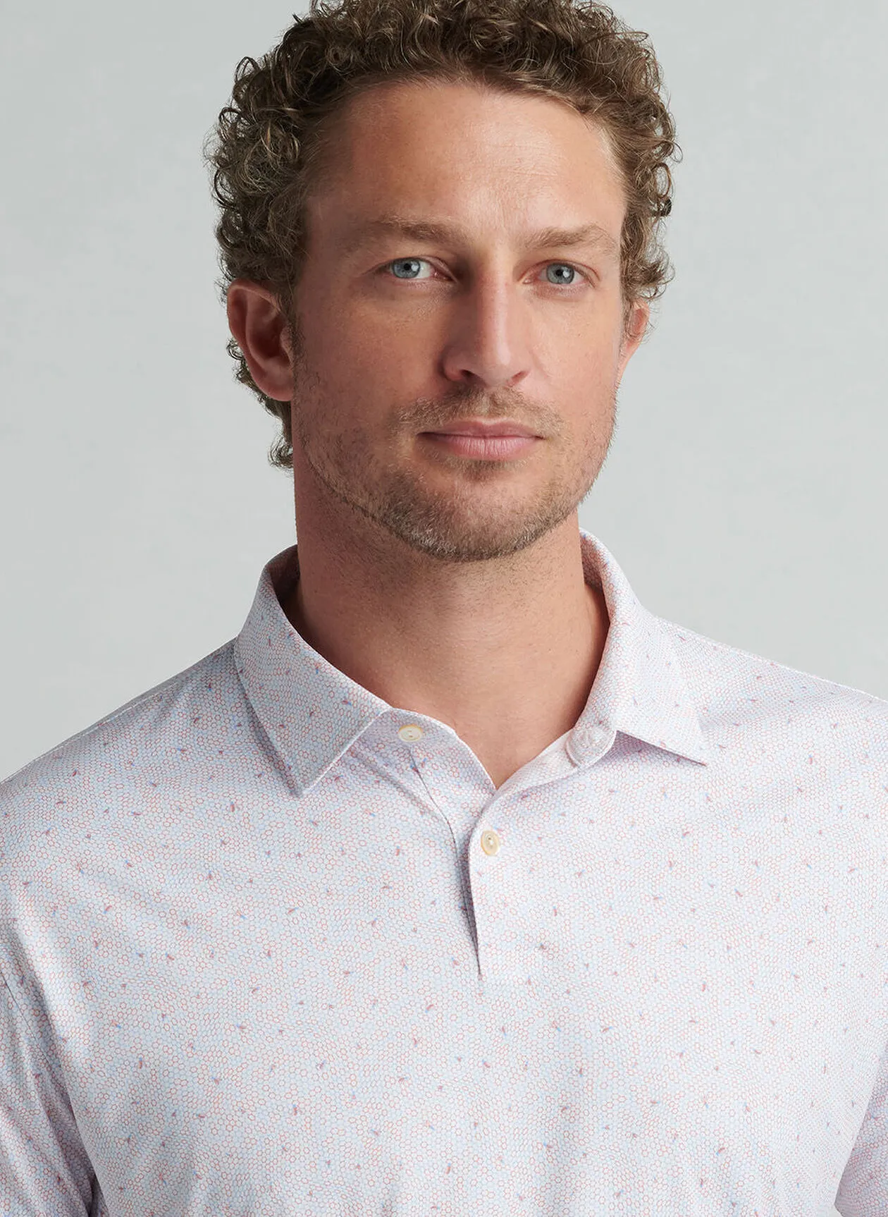 FEATHERWEIGHT HONEYCOMB POLO - WHITE