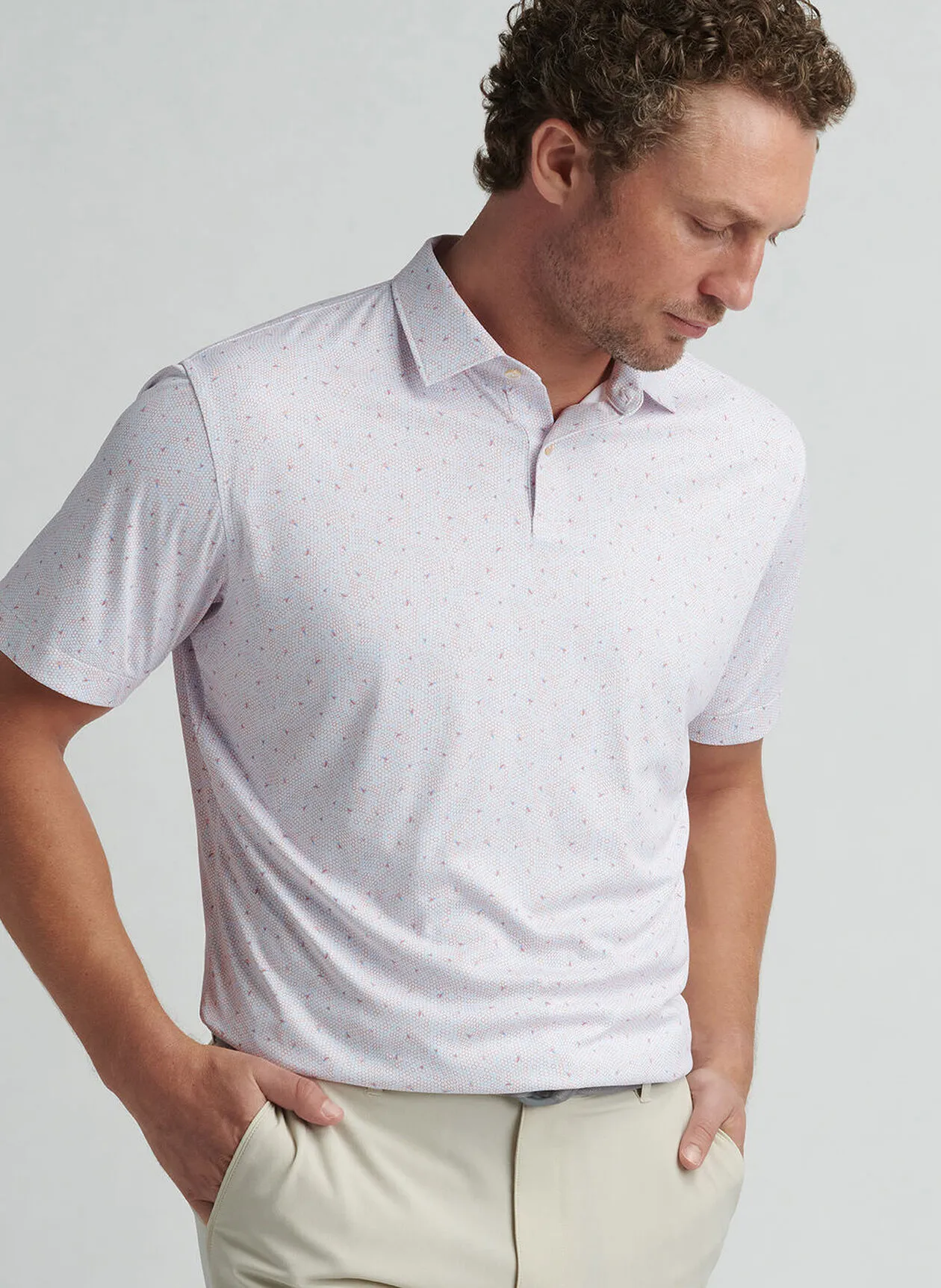FEATHERWEIGHT HONEYCOMB POLO - WHITE