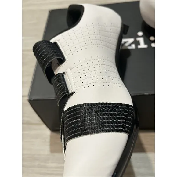 Fi'zi:k TEMPO R5 POWERSTRAP CYCLING SHOE WHITE/BLACK, Size 11.5 Fizik EUR 45