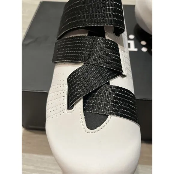 Fi'zi:k TEMPO R5 POWERSTRAP CYCLING SHOE WHITE/BLACK, Size 11.5 Fizik EUR 45