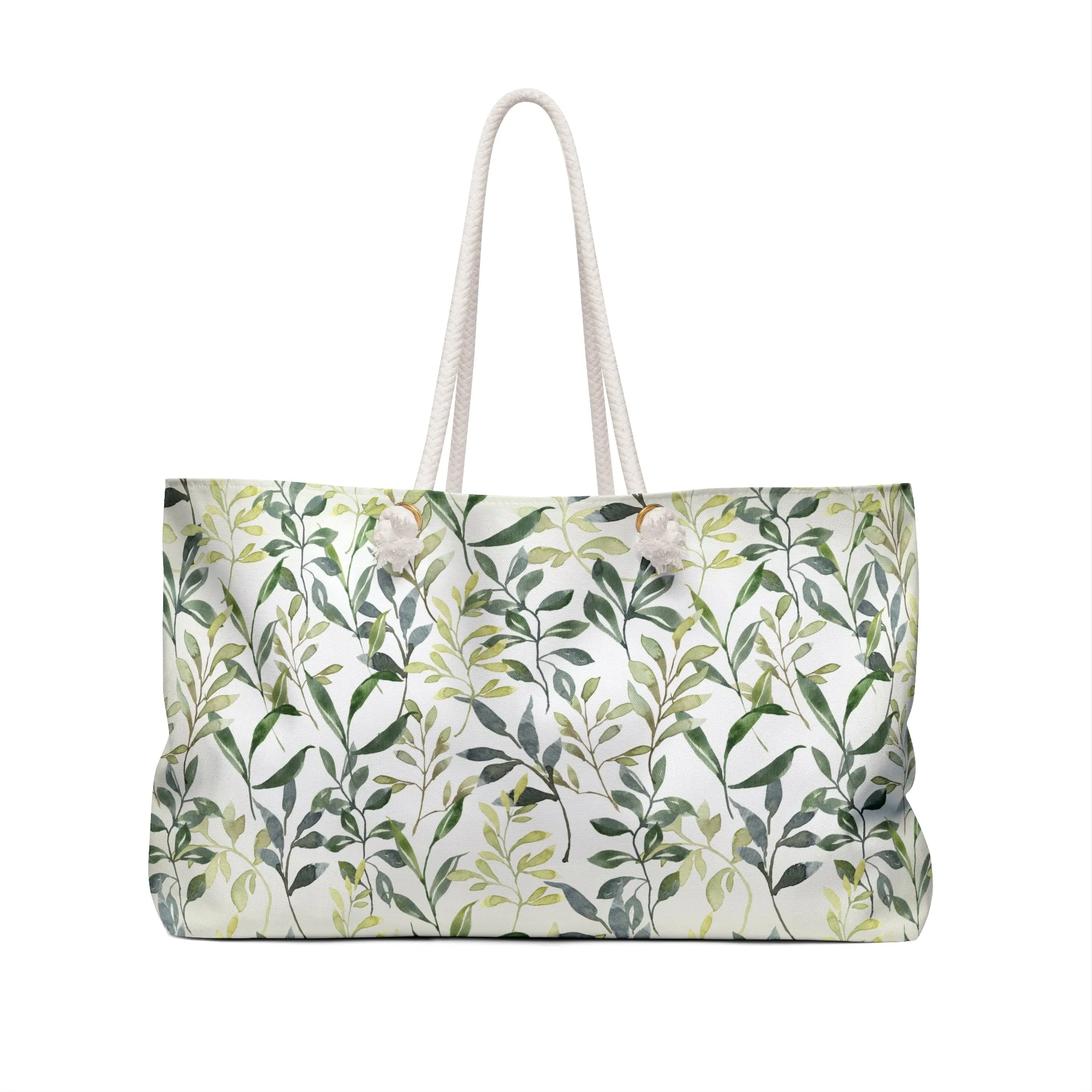 Floral Green Cream Weekender Bag