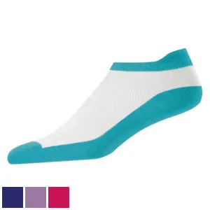 FootJoy Ladies ProDry Lightweight Roll Tab Golf Socks White/Gray (19211-C105)