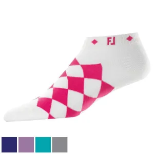 FootJoy Ladies ProDry Lightweight Sportlet Golf Socks White/Black (19211-B101)