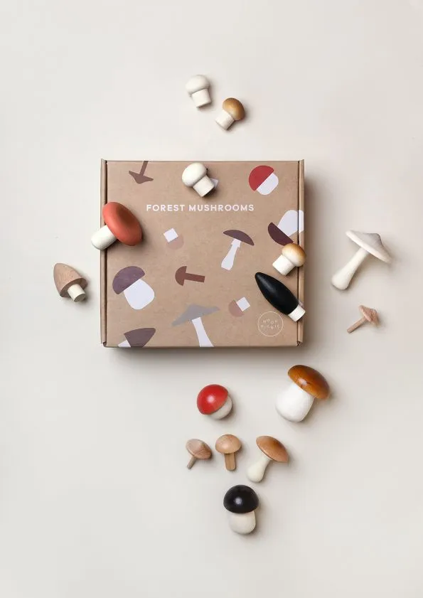 Forest Mushrooms in a Box
