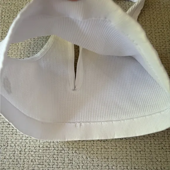 Free People Happiness Runs Scoop Neck Bra White M/L