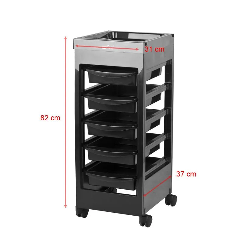 Gabbiano Hairdresser Trolley 048A Black