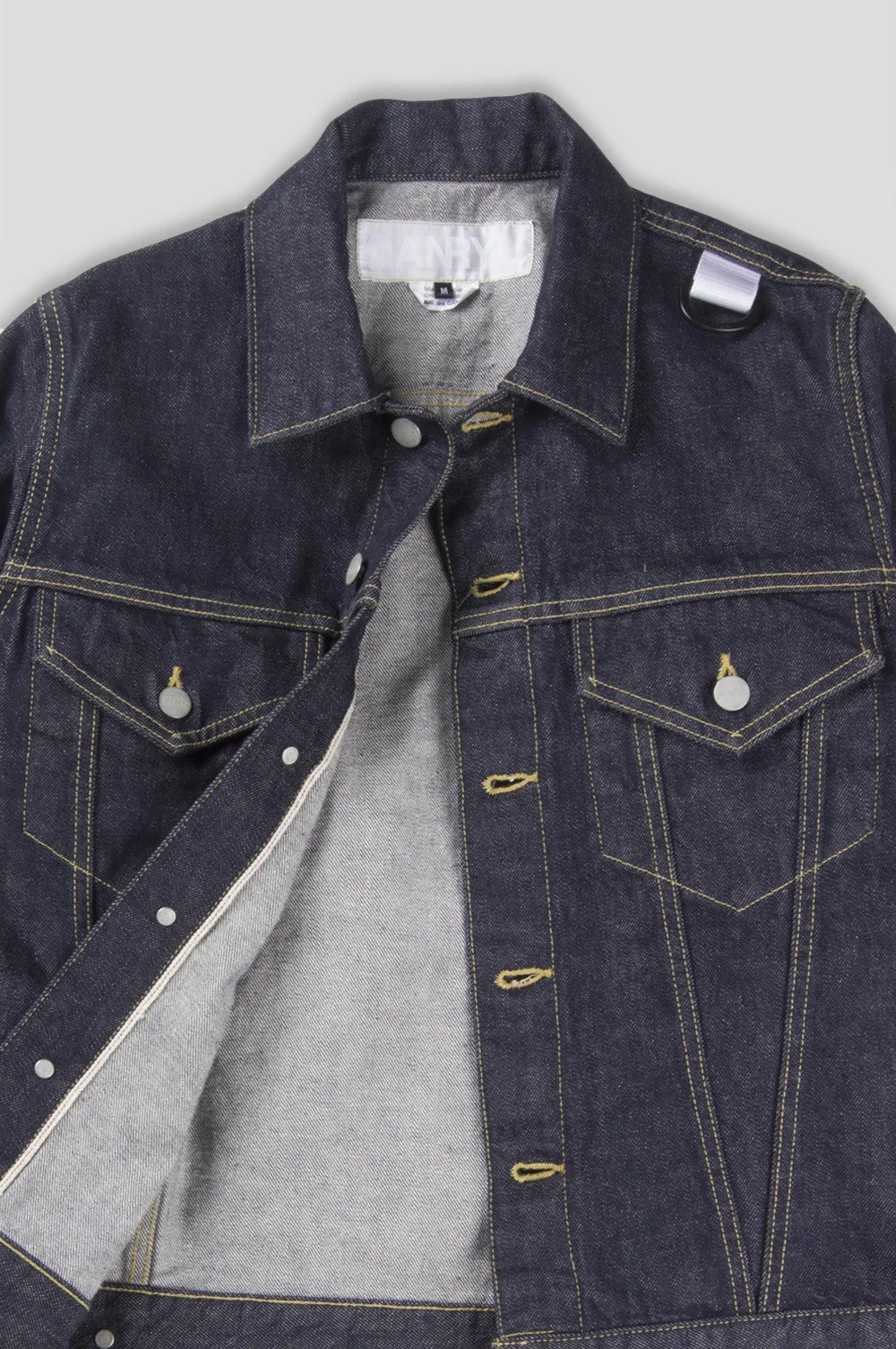 GANRYU GARMENT DYED SELVEDGE DENIM JACKET INDIGO