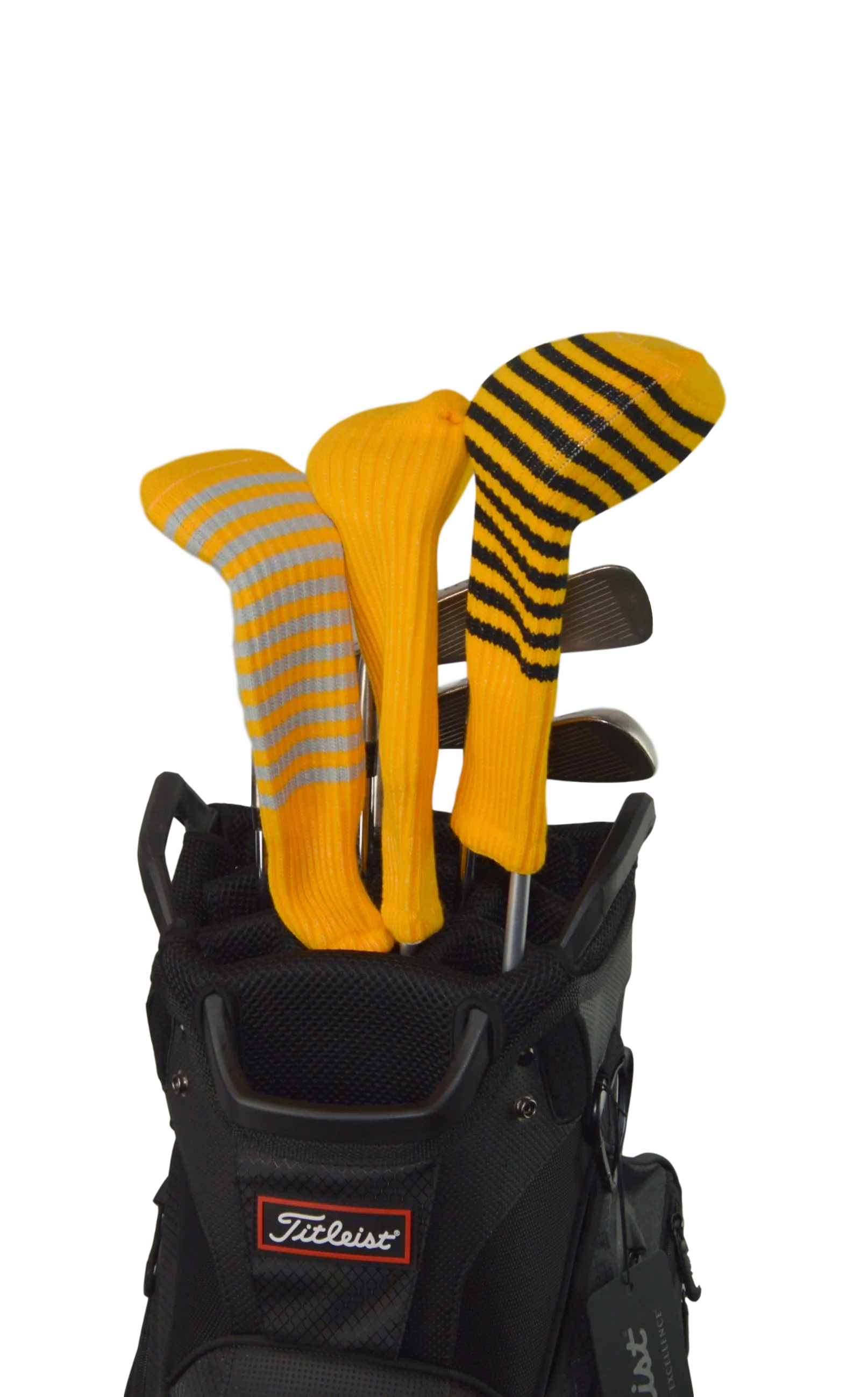 Gold and Bubblegum Pink Club Sock Golf Headcover