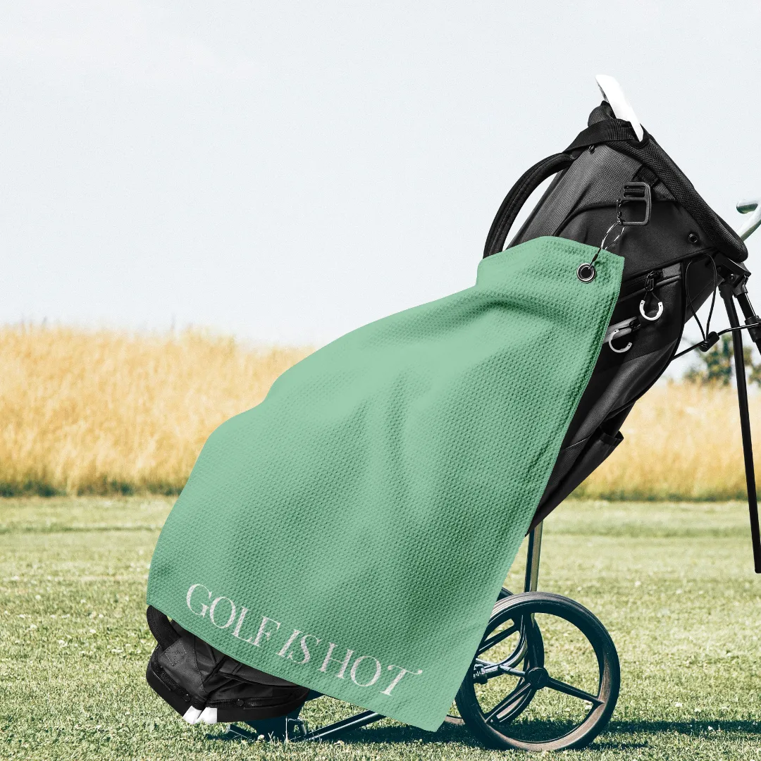 Golf is Hot Green Golf Towel