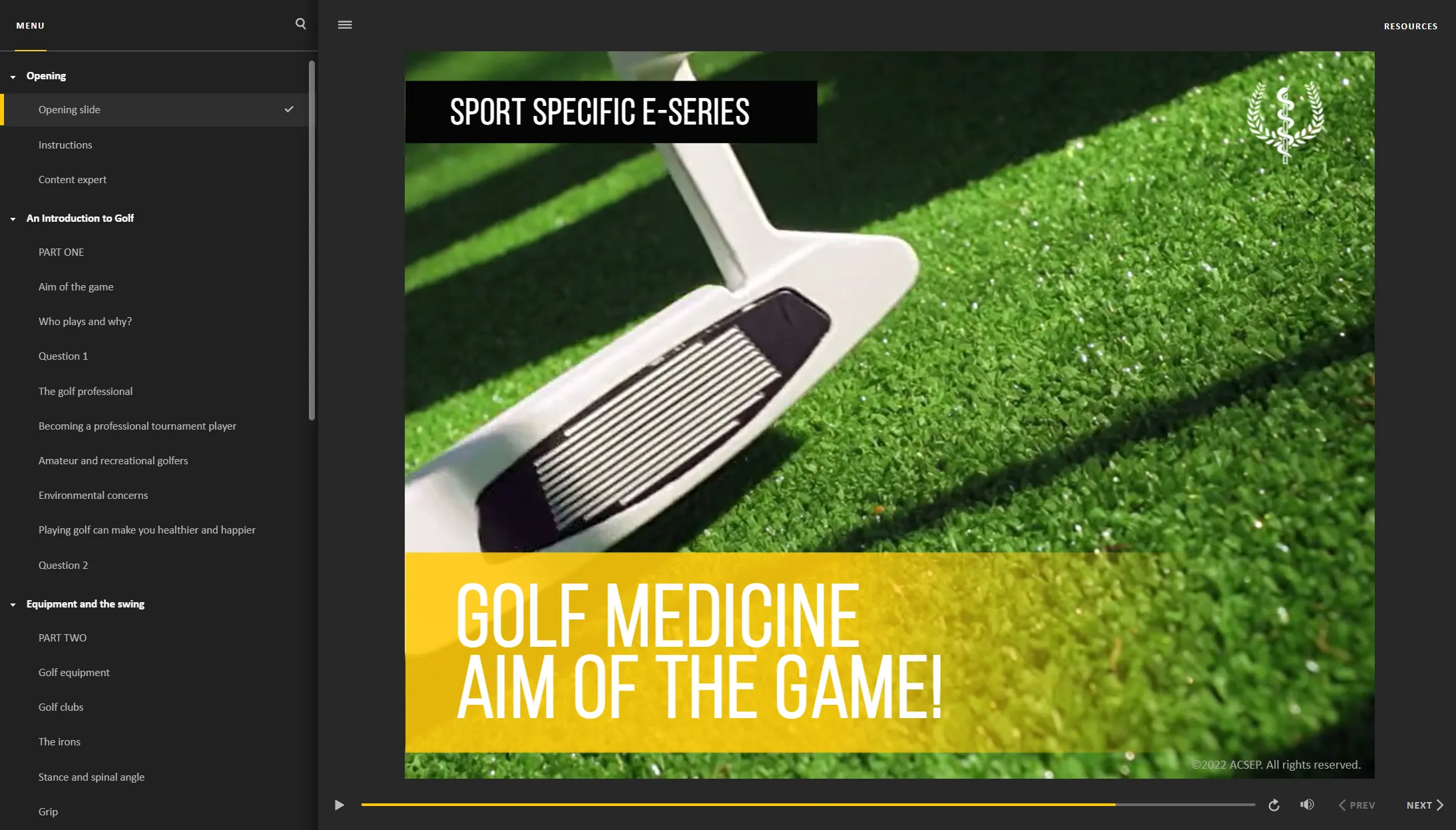 Golf Medicine - Aim of the Game!