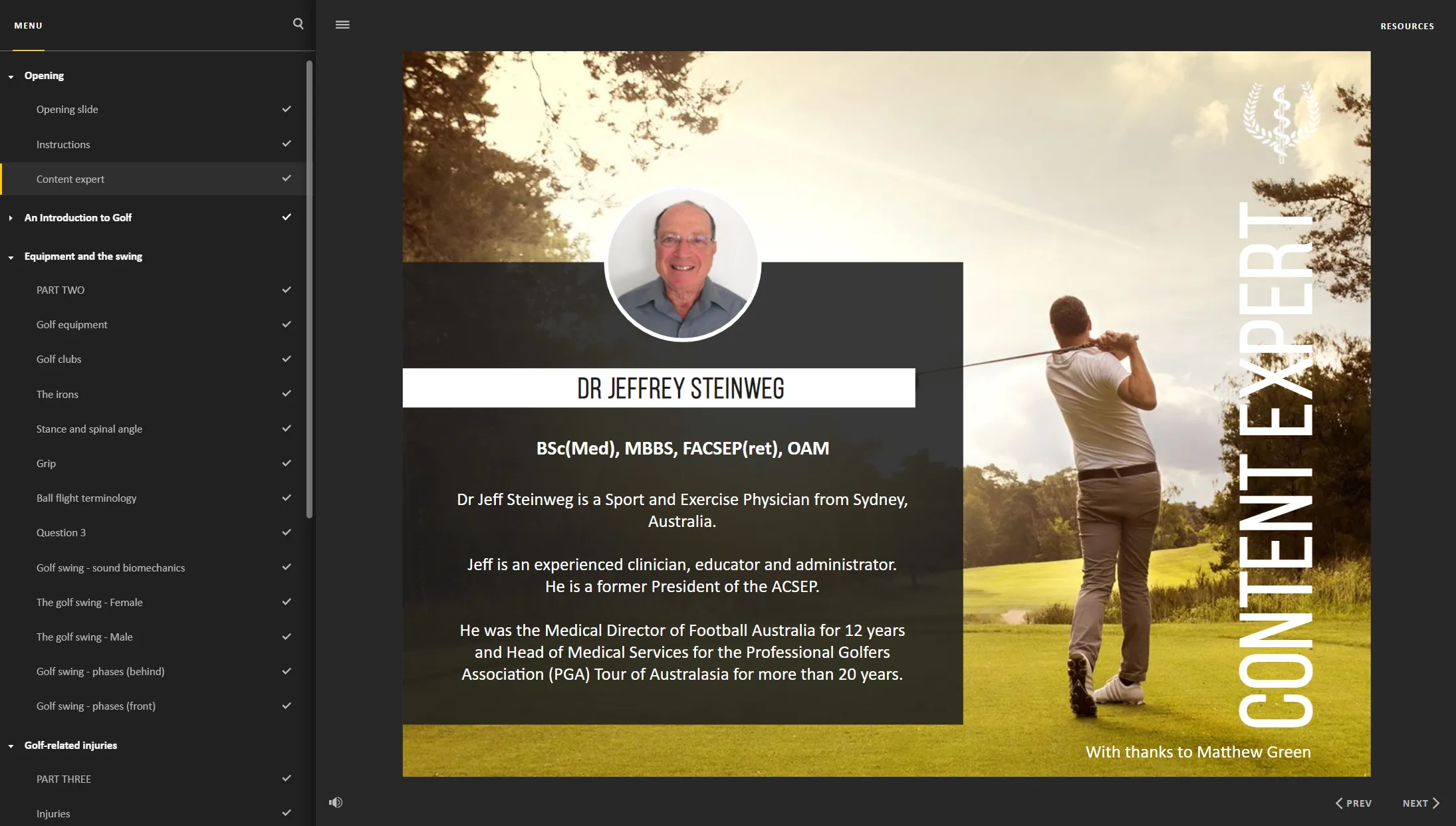 Golf Medicine - Aim of the Game!