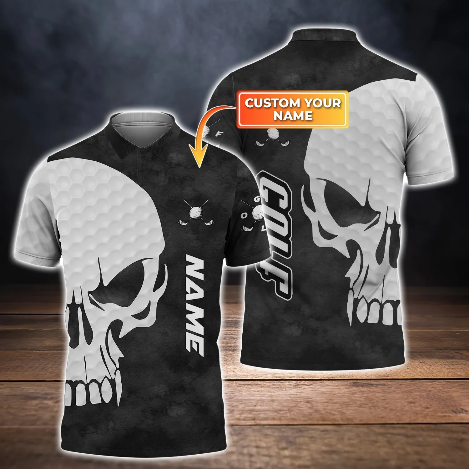 Golf, Personalized Name 3D Polo Shirt 007, NBTT