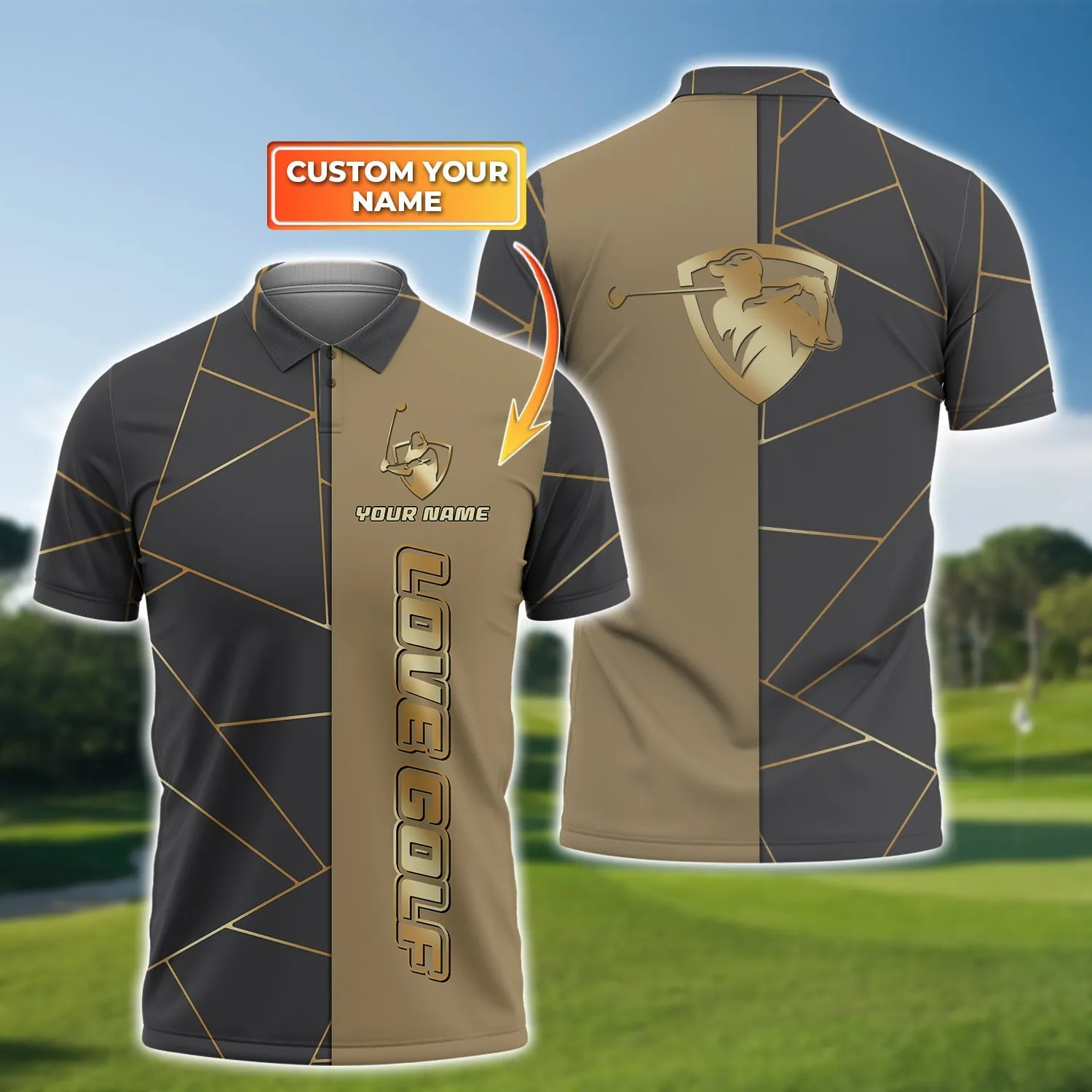 Golf - Personalized Name 3D Polo Shirt -Nvc97-1140