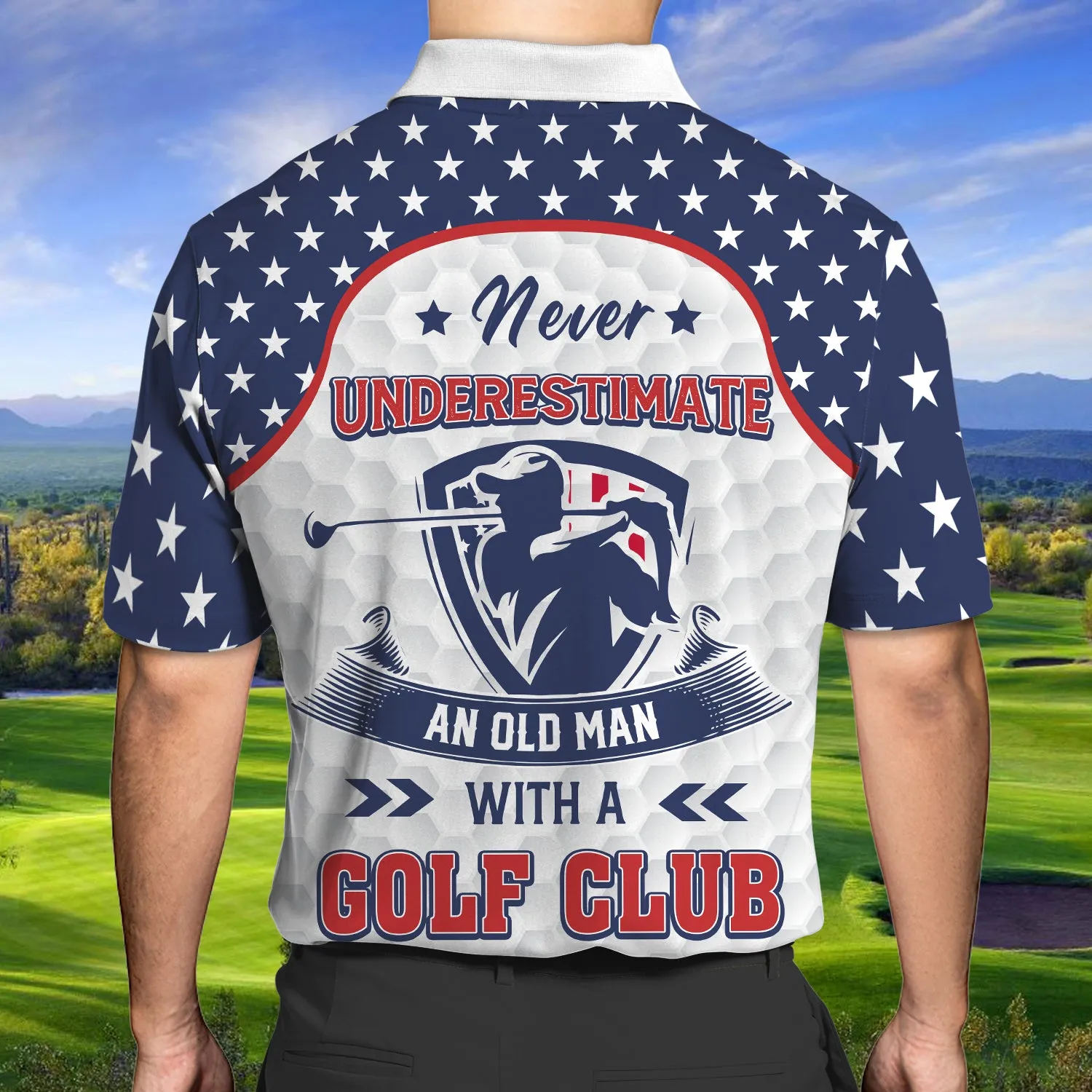 Golf Player 002 - Personalized Name 3D Polo Shirt - NBTT