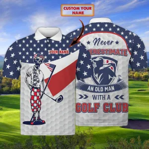 Golf Player 002 - Personalized Name 3D Polo Shirt - NBTT