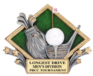 Golf Trophy - Green Diamond